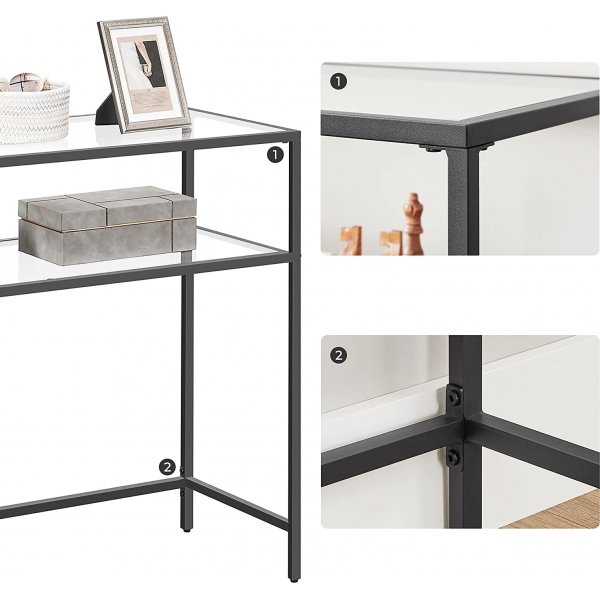 Laleh consoletafel 100 x 35 cm - Zwart