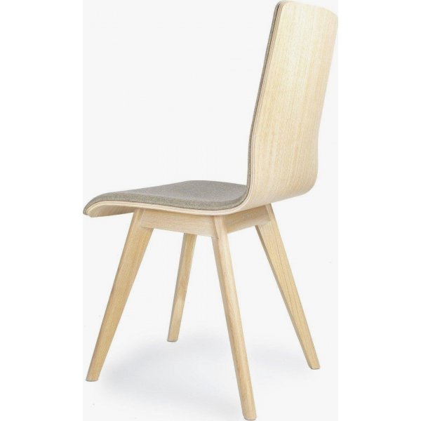 Chaise de salle  manger Cleo avec faade rembourre - Couleur du cadre et du revtement en option