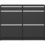 Skyline skoskp 123,5 x 24,2 x 98,5 cm - Svart