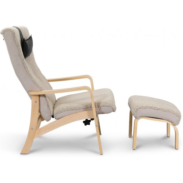 Åre fotpall - Beige fårskinn Åre fotpall - Beige fårskinn