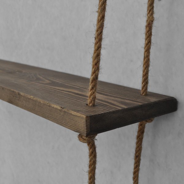 Abstracte wandplank 42 - Walnoot