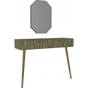 Forest avlastningsbord med spegel - Valnöt/mörkgrön