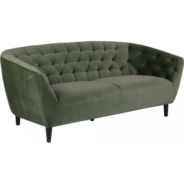 Ria 3-sits soffa grn sammet