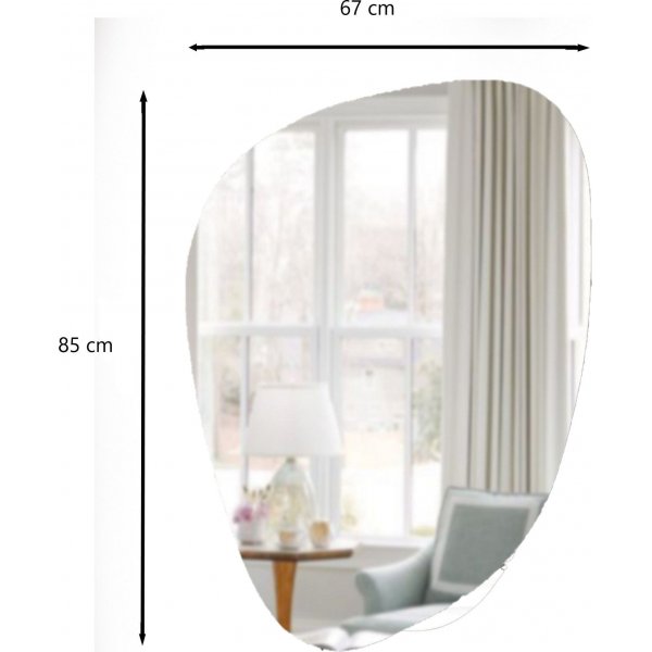 Soho spiegel 85x67 cm - Zwart