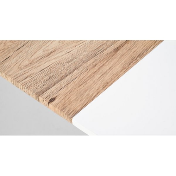 Table  manger extensible Preston 160-200 cm - Blanc/Chne