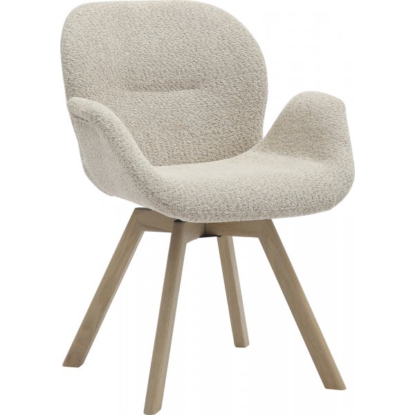 Bjerke matstol - Beige/vitpigmenterad lackad ek