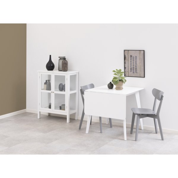 Table à manger Roxby 80-120 cm - Blanc Table à manger Roxby 80-120 cm - Blanc