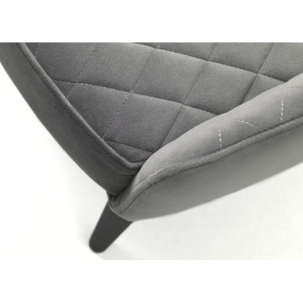 Fauteuil Baldor Lounge en velours gris Fauteuil Baldor Lounge en velours gris
