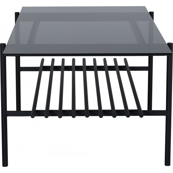 Adel soffbord 120 cm - Svart/glas