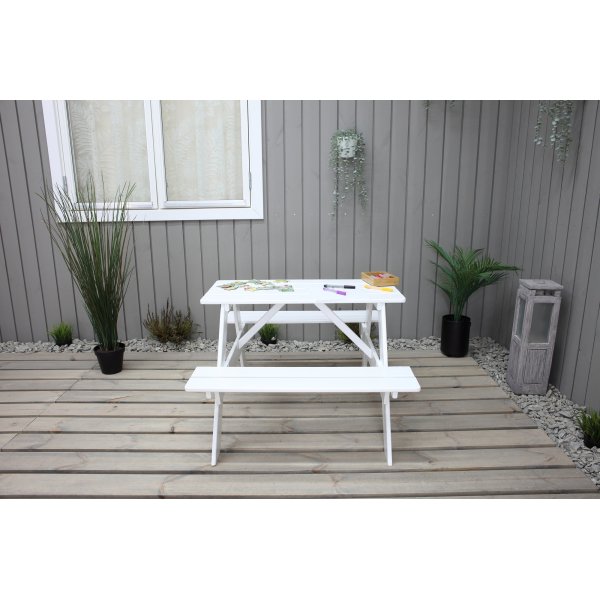 Mini Rasta bnkset fr barn - Vit + Textilrengring fr mbler