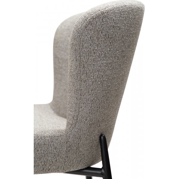 Chaise de comptoir Glam - Boucle terre galet/noir Chaise de comptoir Glam - Boucle terre galet/noir