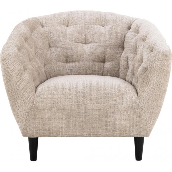 Ria fåtölj - Beige chenille/svart Ria fåtölj - Beige chenille/svart