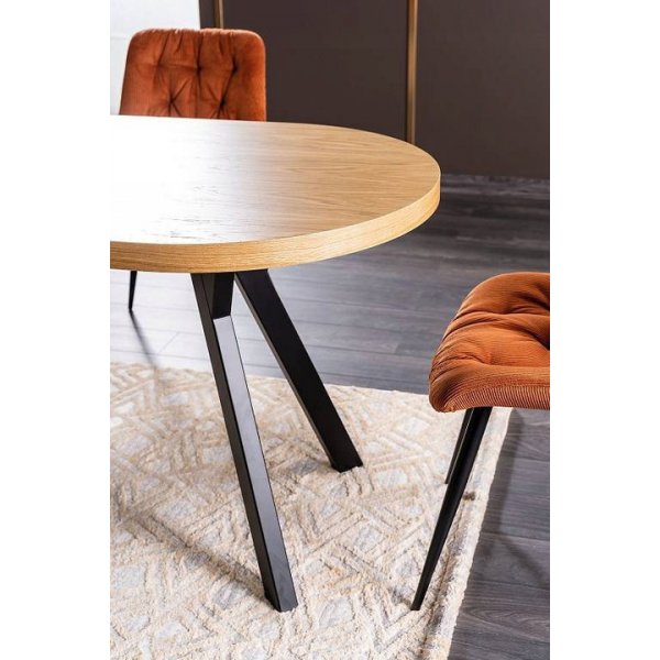 Table  manger Domingo 140-272 cm - Chne/noir