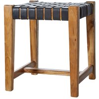 Fotpall Porto - Svart / Teak Fotpall Porto - Svart / Teak