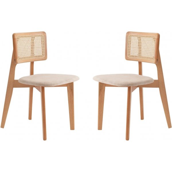 Lot de 2 chaises de salle  manger Zeus - Livre