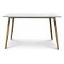 Plaza matbord 120 cm - Vit/Tr