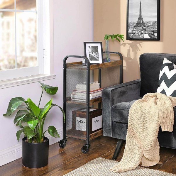 Teodora serveringsvagn - Brun/svart