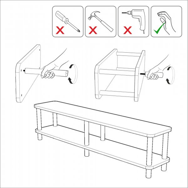 Lada TV-bnk 180 cm - Furu