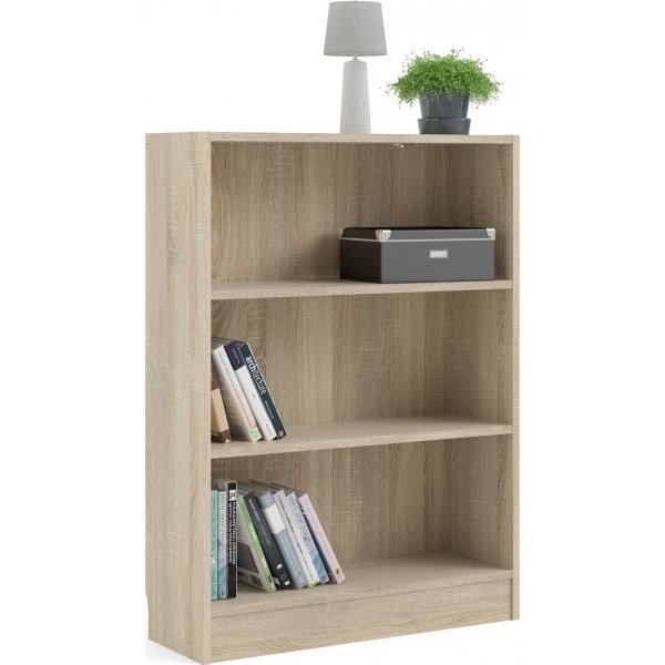 Bibliothèque basse et large Basic - Chêne Bibliothèque basse et large Basic - Chêne