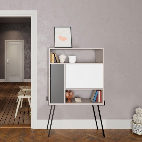 Tatti skåp - Ljus mocka/vit/antracit Tatti skåp - Ljus mocka/vit/antracit