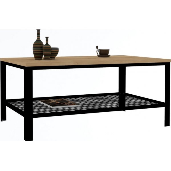 Gordana soffbord 100 x 60 cm - Safir ek/svart