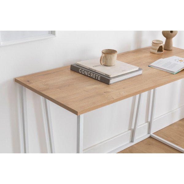 Lissa skrivbord 120 x 50 cm - Safir ek/vit