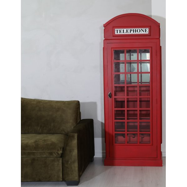 Barskåp telefonkiosk - Röd Barskåp telefonkiosk - Röd