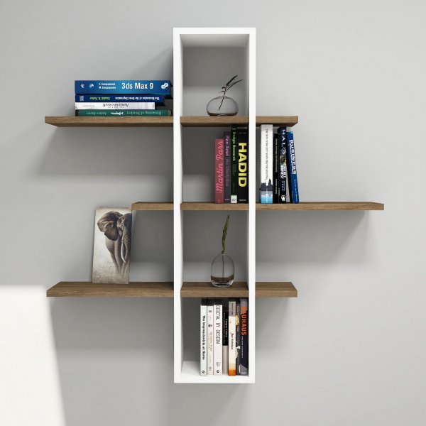 Ardo wandplank - Walnoot/wit Ardo wandplank - Walnoot/wit