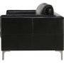 Soffa 3-sits svart PU - Cansas