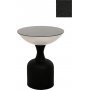 Chalice sidobord 46 cm - Svart/vit