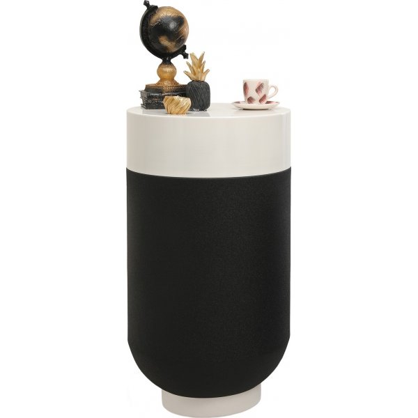 Bud sidobord 70 cm - Svart/vit Bud sidobord 70 cm - Svart/vit