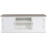 Viktoria TV-bänk 160x60 - Vit/grå Viktoria TV-bänk 160x60 - Vit/grå