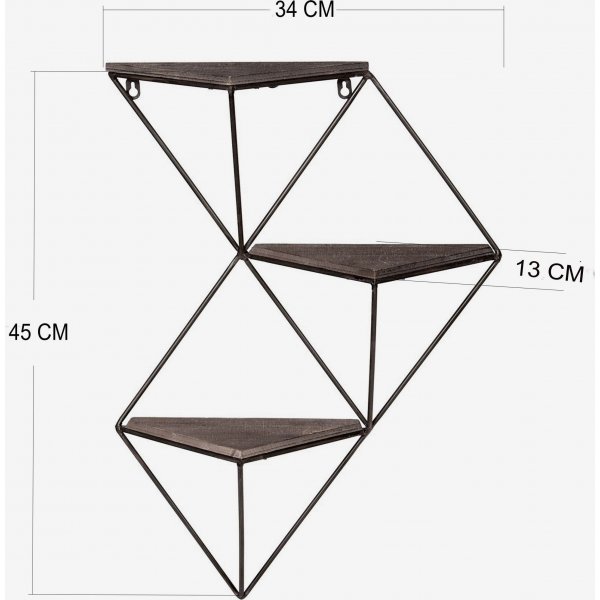 Walter wandplank 44 - Walnoot/zwart