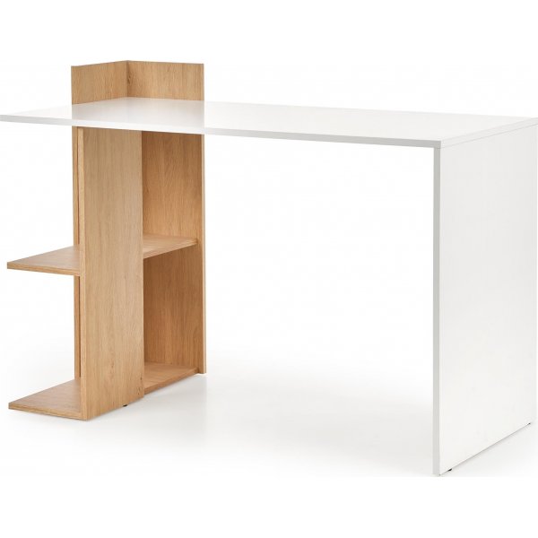 Bureau Oluf 122x57 cm - Chne/blanc