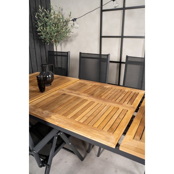 Panama matbord 160 x 90 cm - Svart/Natur