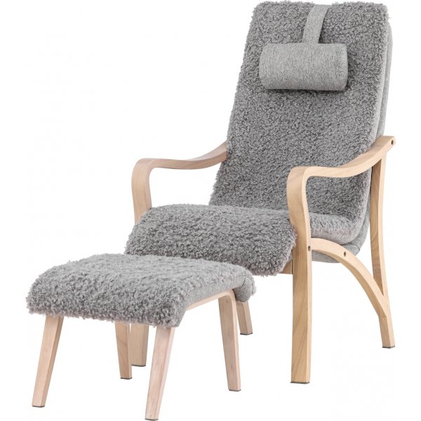 Fårö loungestol - Ljusgrå/Whitewash Fårö loungestol - Ljusgrå/Whitewash