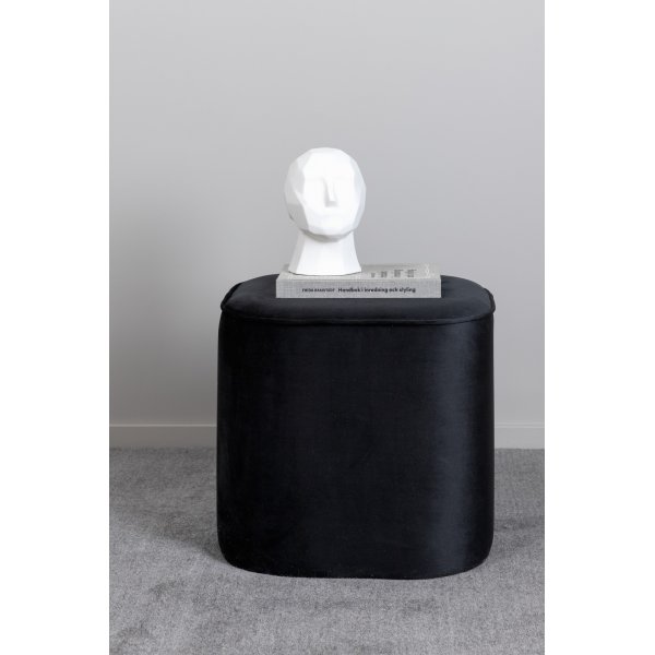 Pouf Chip - Velours noir