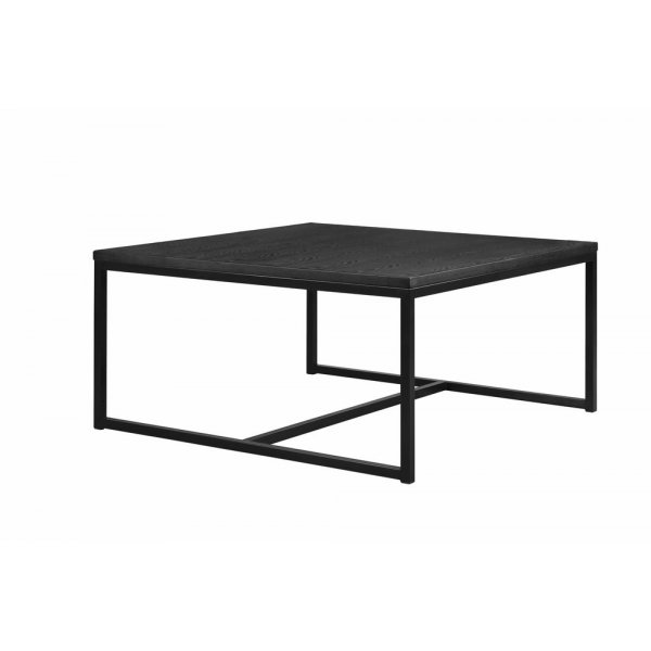 Acero soffbord 100 x 100 cm - Mrkbetsad askfaner