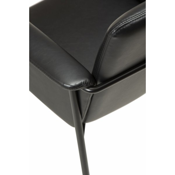 Fauteuil Vale - PU noir