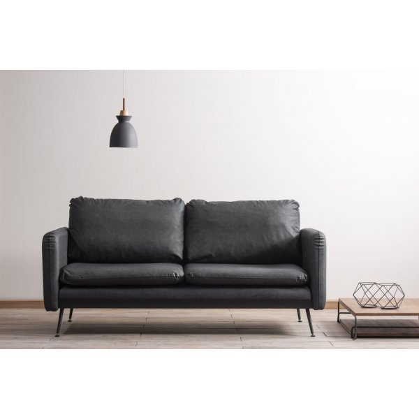 Sjtorp 2-sits soffa i svart PU