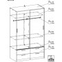 Line garderob - Ek/vit