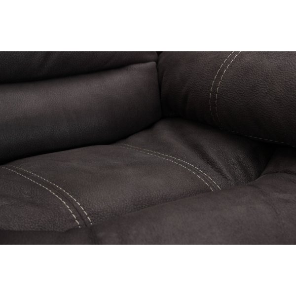Kensington elektrisk 3-sits soffa med ställbart nackstöd - Grå Kensington elektrisk 3-sits soffa med ställbart nackstöd - Grå