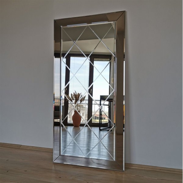 Miroir Argyle vertical - Argent Miroir Argyle vertical - Argent