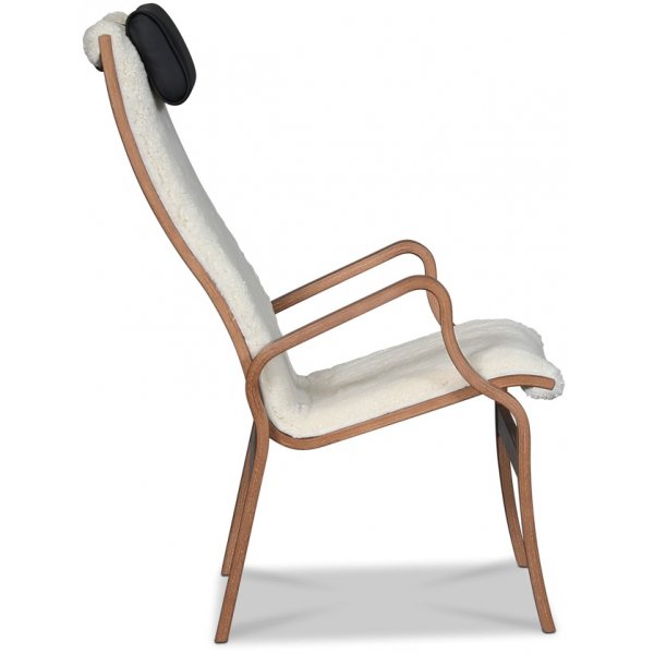 Lammet fåtölj i fårskinn scandinavian moonlight - Brunbetsad ek Lammet fåtölj i fårskinn scandinavian moonlight - Brunbetsad ek