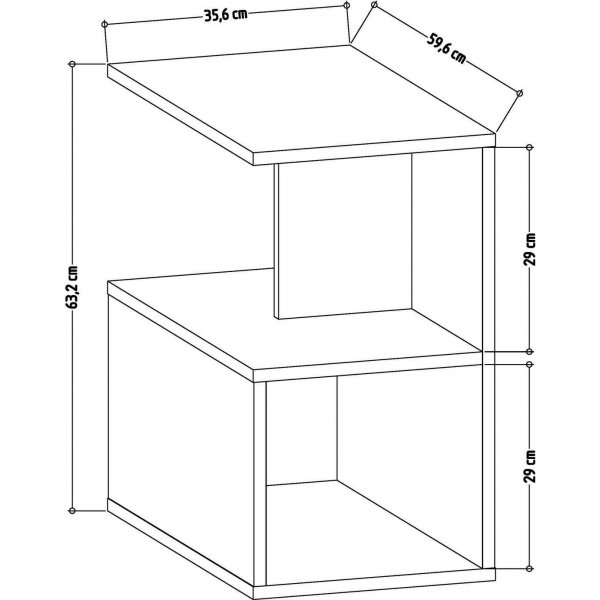 Table d\\\'appoint Larmon 59,6 x 35,6 cm - Chne