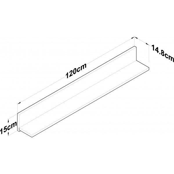 Algot vägghylla 120 cm - Valnöt/antracit Algot vägghylla 120 cm - Valnöt/antracit