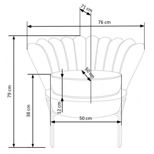 Fauteuil Duran en velours vert