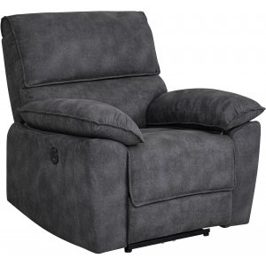 Fauteuil inclinable Coventry avec mcanisme lectrique - Microfibre grise