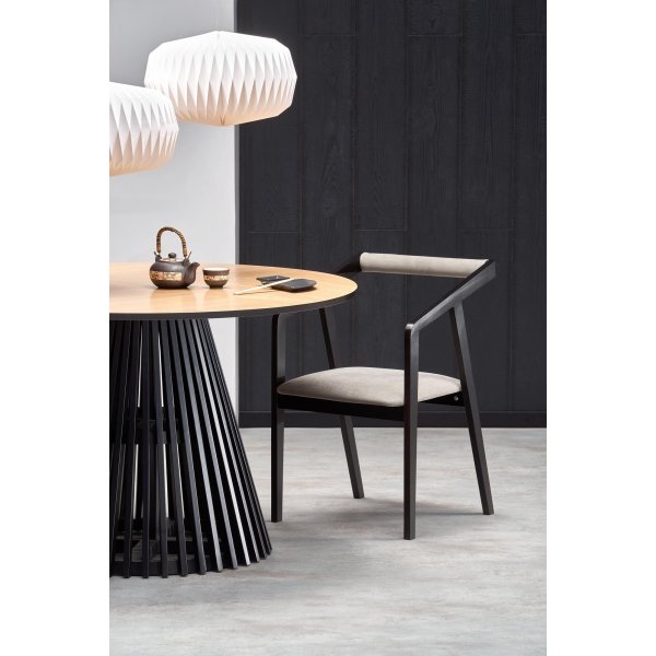 Table  manger Issey 120 cm - Chne/noir