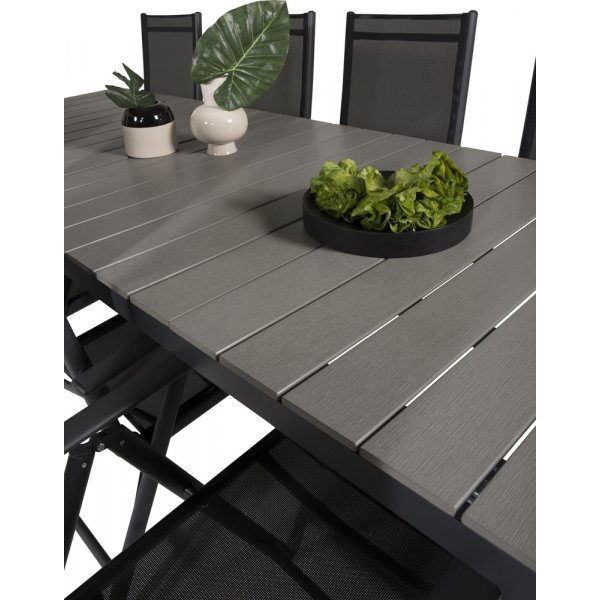 Levels utematgrupp med 10 st Break stolar - Svart/Grå Levels utematgrupp med 10 st Break stolar - Svart/Grå